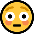 Emoji „Flushed Face“ bei Microsoft