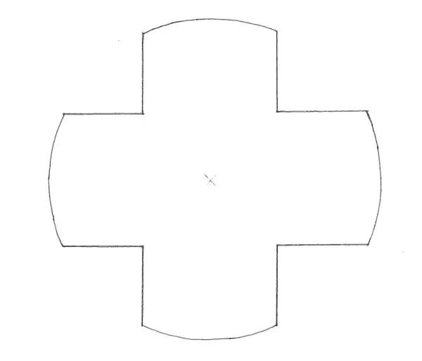 Eine Keksschachtel aus Papier liegt flach auf einer Oberfläche und wartet darauf, ausgeschnitten und gefaltet zu werden.