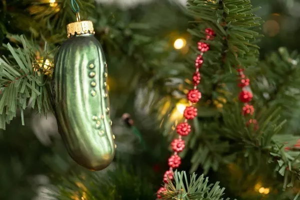 Zugegeben, eine Weihnachtsgurke am Christbaum ist nicht jedermanns Geschmack, doch sie sorgt als skurriler Weihnachtsbrauch allemal für eine Überraschung.