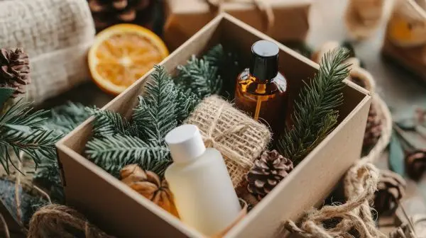 Kreiere einzigartige Weihnachtsgeschenke mit natürlichen Elementen. Der Artikel zeigt kreative Ideen wie handgemachte Beauty-Boxen, die individuell gestaltet werden können.