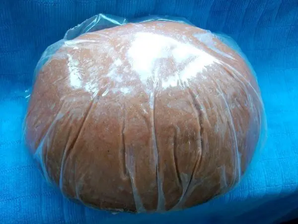 Meinen Schokoladenteig f&uuml;r die Schwarzw&auml;lder Kirsch Pl&auml;tzchen hatte ich f&uuml;r die K&uuml;hlung in einen Gefrierbeutel gegeben &ndash; ich mag das gerner als Frischhaltefolie.