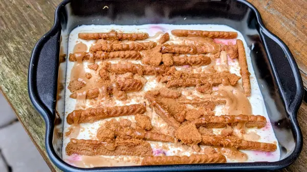 So sieht das Lotus-Dessert nach einer Nacht geparkt im K&uuml;hlschrank aus.