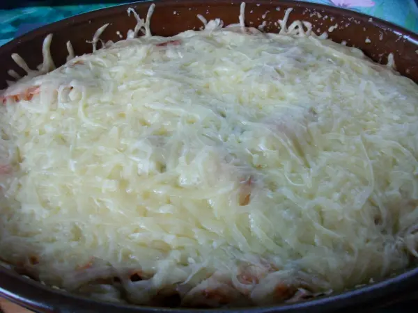 So schaut der Auflauf dann aus, wenn man ihn f&uuml;r ca. 20 Minuten bei 180&ndash;200 Grad im Backofen hatte.