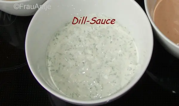 Dill-Fonduesauce selbstgemacht.