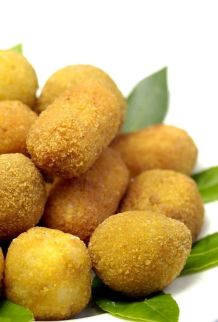 Suppli romani al telefono (Italienische Reiskroketten)