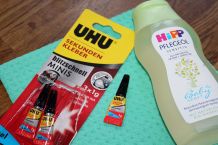 Sekundenkleber mit Babyöl entfernen