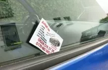 Immer wieder neue Karte mit Verkaufsangebot am Auto verhindern!