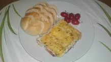 Überbackener Leberkäse