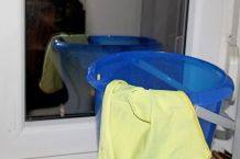 Fensterrahmen mit Fleckensalz