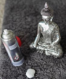 Flecken auf dem Teppich mit Backofenspray entfernen
