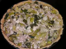 Quiche mit Lauch, Thunfisch und Schafskäse