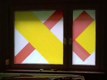 Sichtschutz am Fenster für wenig Geld - Seidenpapier
