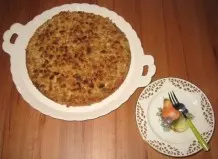 Apfelkuchen mit Apfelkompott gefüllt