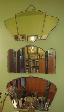 Alte Spiegel als Dekoration zu mehreren aufhängen - wie Wandbilder