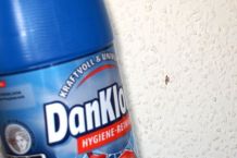 Dan Klorix gegen Kaffeeflecken auf Wand und Tapete