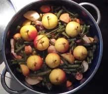 Birnen-Bohnen und Speck