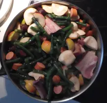 Birnen-Bohnen und Speck