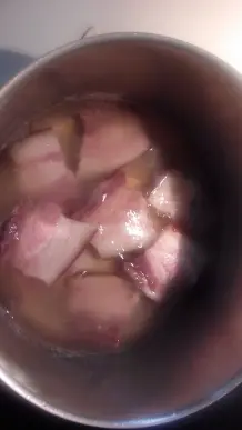 Birnen-Bohnen und Speck