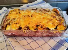 Hack-Rotkohl-Kartoffel-Auflauf