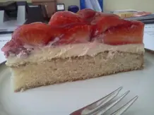 Erdbeerkuchen mit Vanillecreme