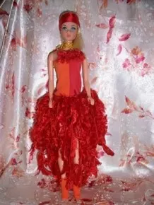 Barbie Puppen Dress mit Fransenwolle