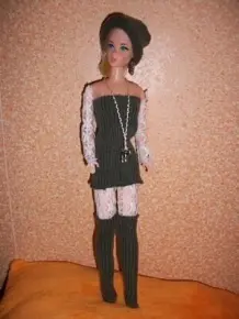 Barbie Puppen Outfit aus einem Socken & etwas Spitze