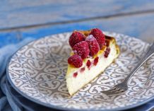 Himbeer-Melisse-Käsekuchen ohne Boden