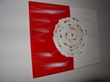 Acrylbild mit 3-D-Effekt: Vogelsand statt teurer Strukturpaste