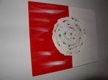 Acrylbild mit 3-D-Effekt: Vogelsand statt teurer Strukturpaste