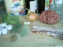 "Ragout de boef hache au vin rouge" - was für ein Titel...