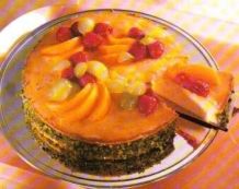 Käsekuchen mit Früchten