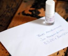 Wasserfeste Adresse auf Brief
