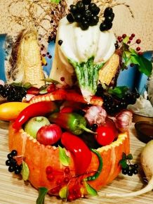 Kürbis zwecks Dekoration lange frisch und schön halten