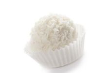 Weiße heiße Raffaello Schokolade