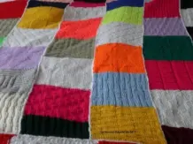 Mollige Patchworkdecke stricken