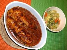 Schweinefilet in Meerettich-Soja-Sahne-Sauce mit Wirsinggemüse