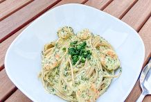 Tiefseegarnelen mit Spaghetti
