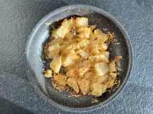 Knollenselleriegemüse mit Käse überbacken