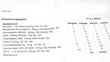 Medikationsliste für den Notfall mitführen