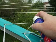 Leinenautomatik der Wäschespinne schwergängig?
