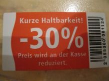30% sparen bei Lebensmitteln - Mindesthaltbarkeitsdatum