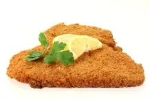 Schnitzel mit gewölbter Panier/Panade