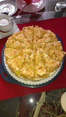 Schneetorte (Schwimmbadtorte, Stachelbeerbaisertorte)