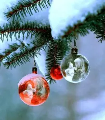 Weihnachtsgrüße: Weihnachtskarte mit Foto