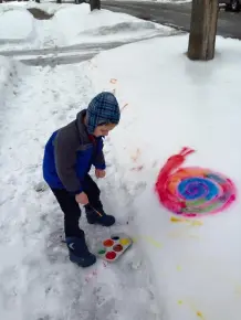 Malen im Schnee