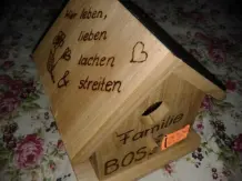 Nistkasten als Namensschild