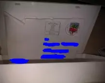 Leere Videokassettenhülle als Fotorahmen