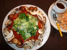 Gemischter Salat mit extra Shrimps