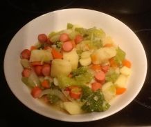 Wirsingeintopf mit Wiener Würstchen