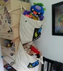 Kuscheltiere verstauen